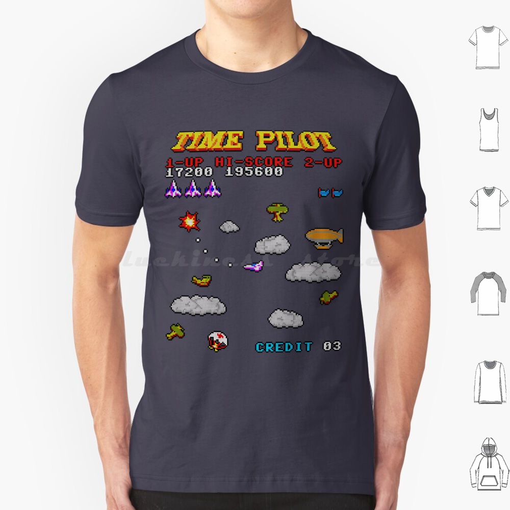 Retro Gaming T Shirt - Time Pilot 2 T-Shirt aus Baumwolle