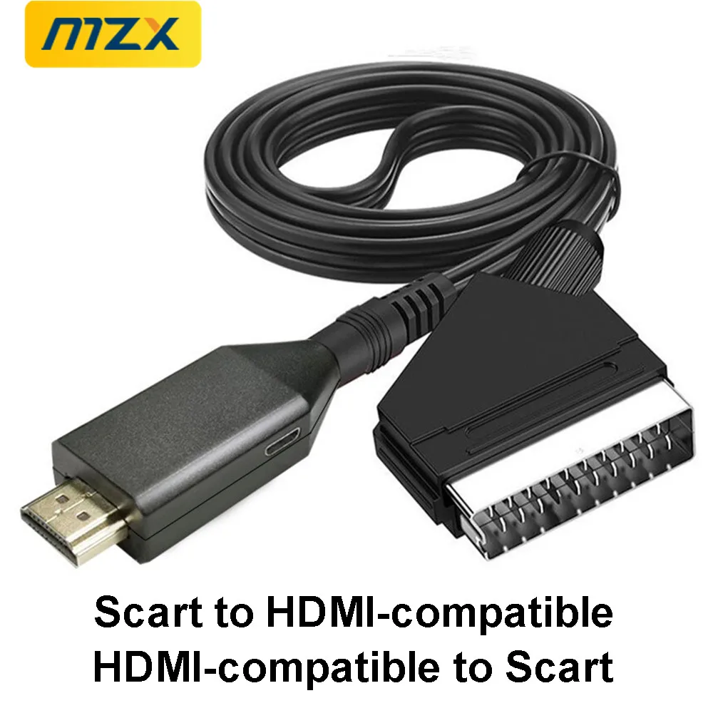 Scart To Hdmi - SCART-zu-HDMI-kompatibler & HDMI-zu-SCART-Kabelkonverter 1080P-Adapter Video-Audio für