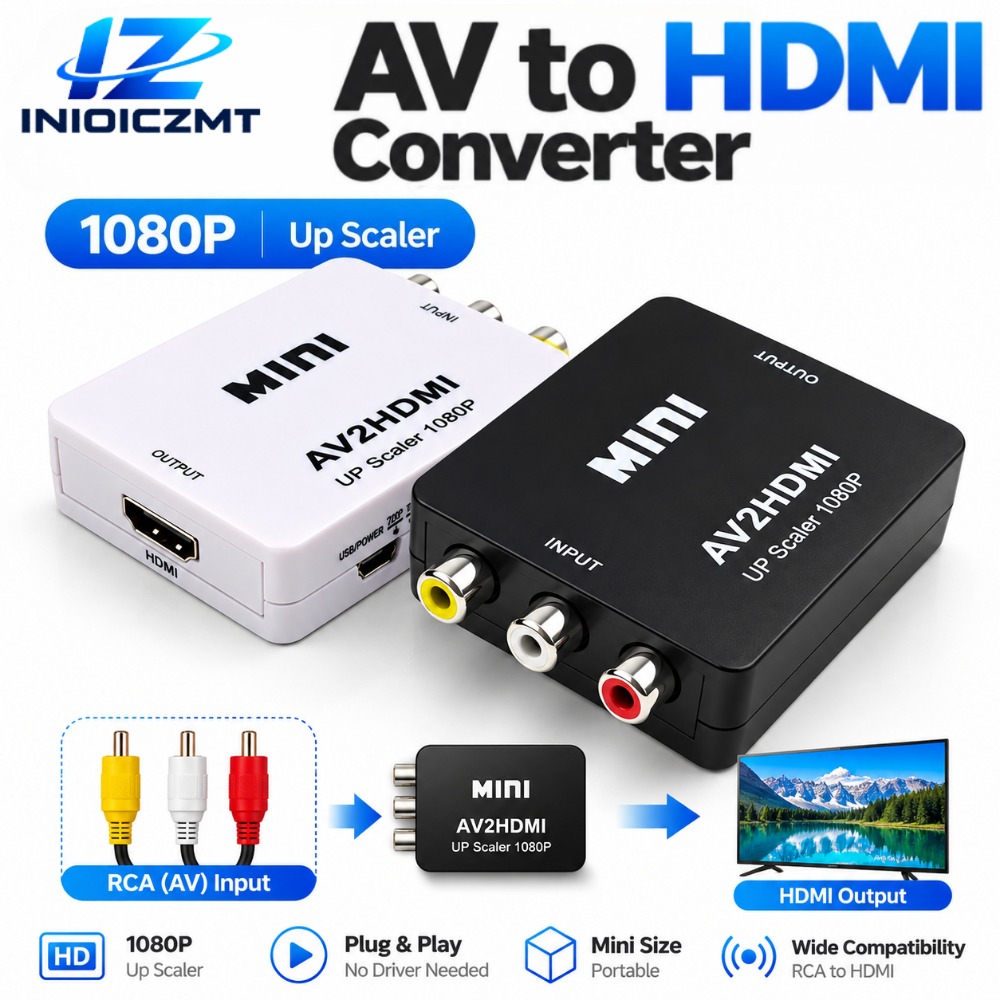 Retro Gaming N64 - 1080P RCA AV zu HDMI Konverter
